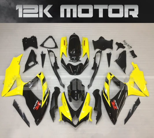 Yellow Black Color Fairing Kit For 2006 2007 SUZUKI GSXR 600 GSXR750