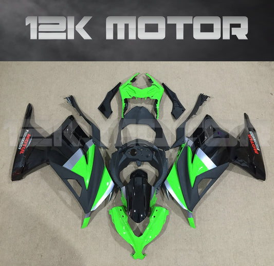 Ninja 300 2013 - 2017 Green Black Fairing kit set