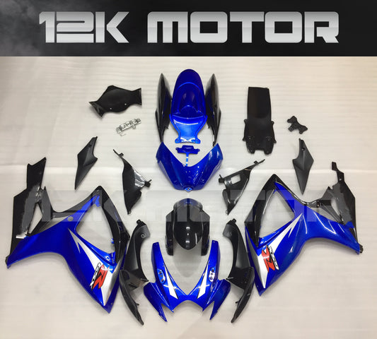 Black and Blue Fairing Fit For SUZUKI GSXR 600/750 2006 2007 Aftermarket Fairing Kit