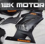Matt Black with Orange Design Fairing Kit for Kawasaki Ninja 250 EX250 2008 2009 2010 2011 2012