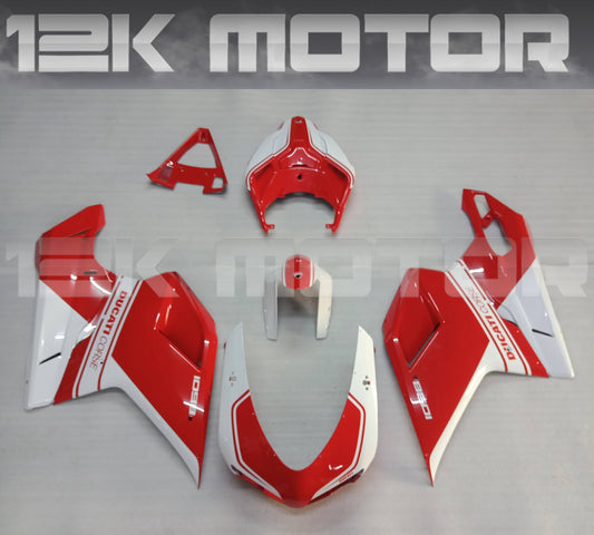 White Red Design Fairing Kit For Ducati 848 1098 1198