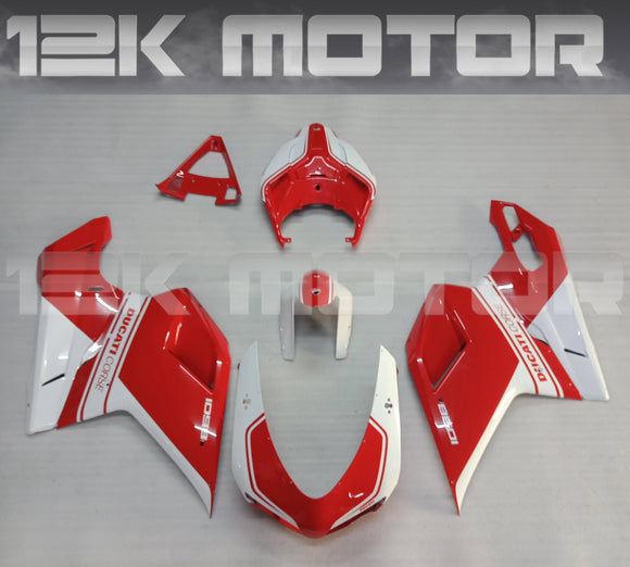 White Red Design Fairing Kit For Ducati 848 1098 1198