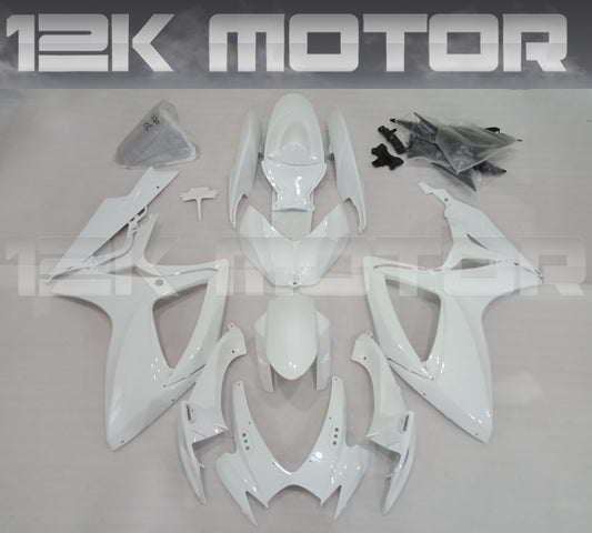 All White Color Fairing Kit For 2006 2007 SUZUKI GSXR 600 GSXR750