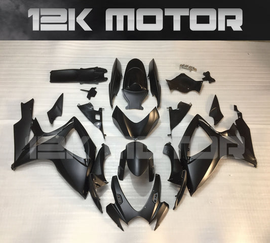 All Matt Black Fairing Kit For 2006 2007 SUZUKI GSXR 600 GSXR750