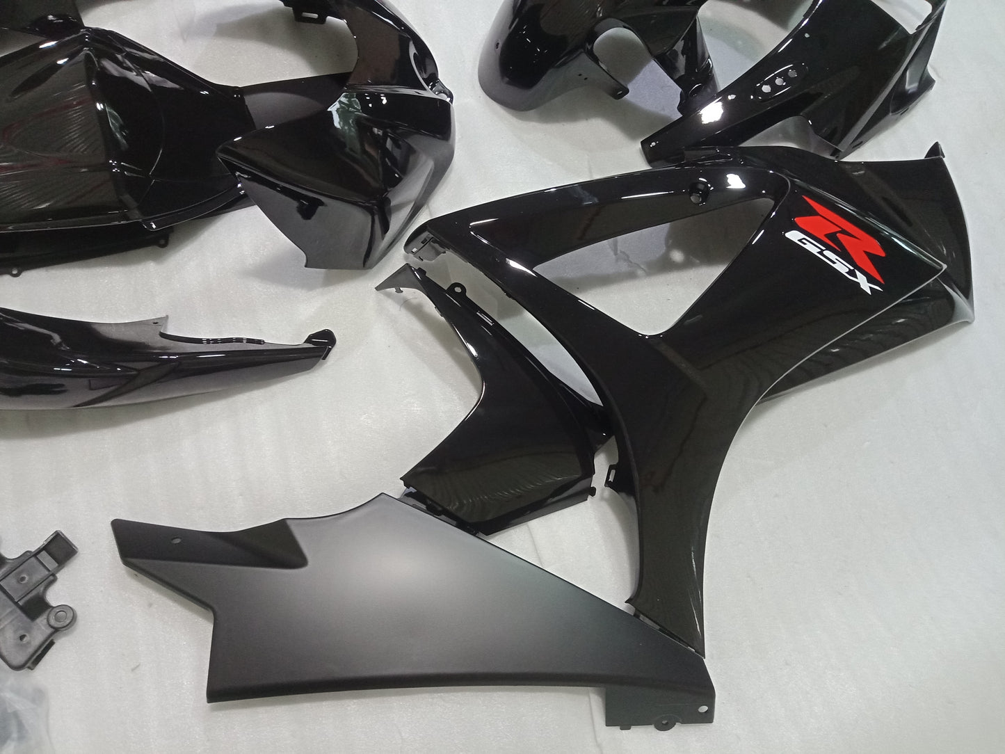 ---AU STOCKING---Fit Suzuki GSXR GSX-R 1000 2007 2008 Plain Gloss Black Fairing Kit
