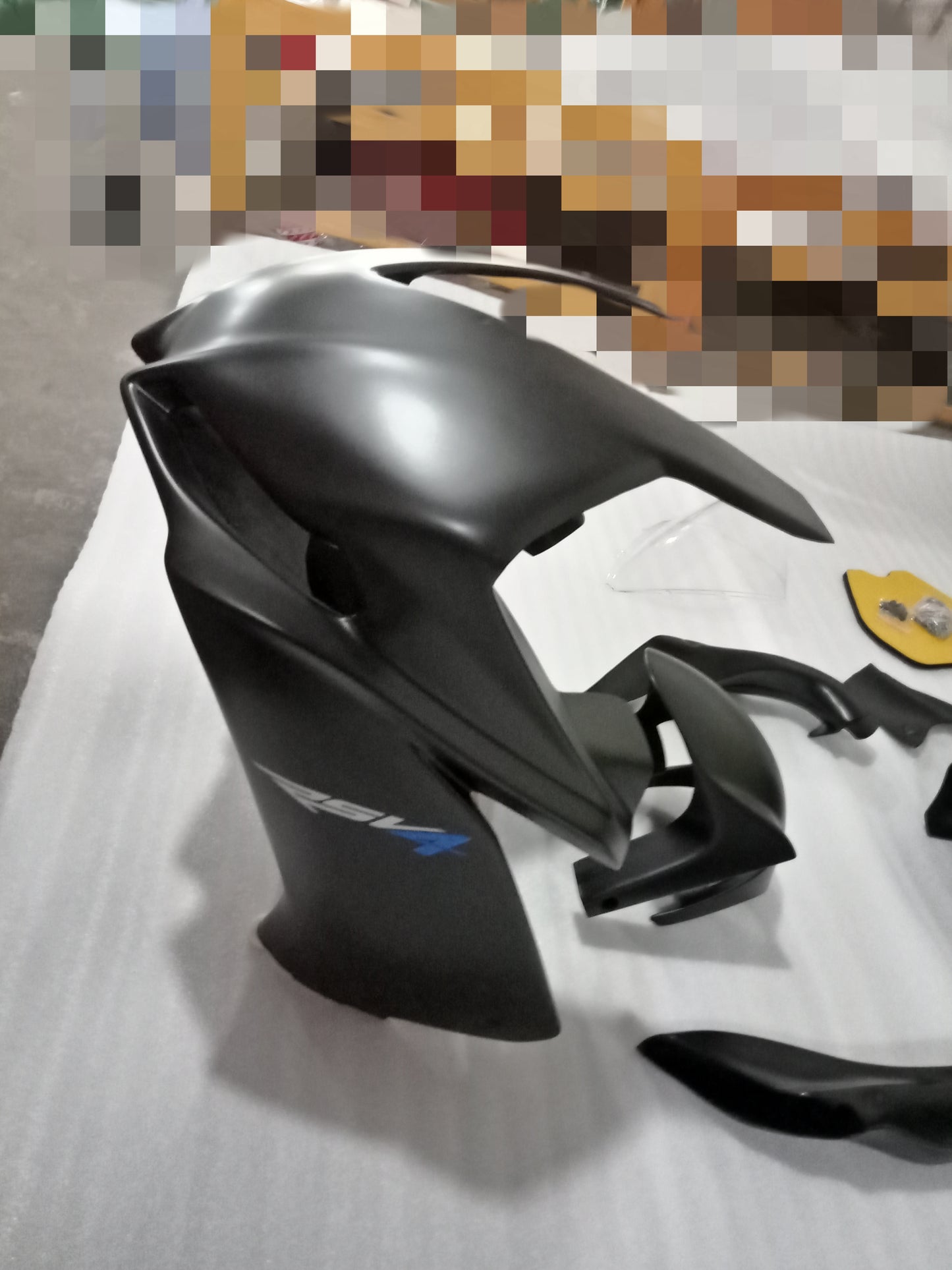 Aprilia RSV4 Black Race Fairing Kit Fiberglass Track Fairing Set 2009-2016