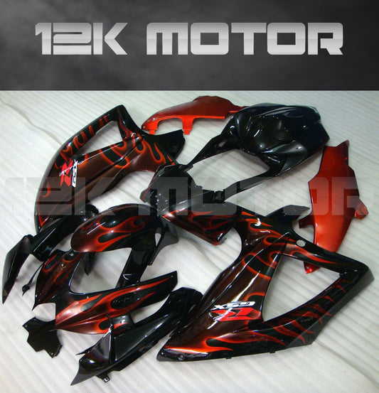 Red Flame Fairing Fit for SUZUKI GSXR 600/750 2008-2010 Aftermarket Fairing Kit