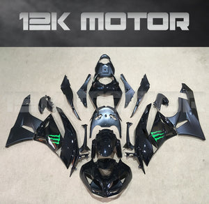 ZX6R Fairing Kit for Kawasaki ZX6R Fairings 2009 to 2012 Black Monster Fairings