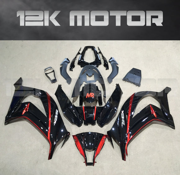 Black Red Trim Fairing kit fit 2011 2012 2013 2014 2015 Kawasaki ZX-10R