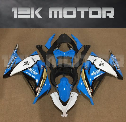 Ninja 300 2013 - 2017 Blue White bike fairings