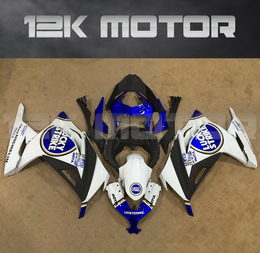 Lucky Strike White Blue Fairing Kit For Ninja 300R Fairings 2013 2014 2015 2016 2017 Aftermarket