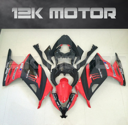 Ninja 300 2013 - 2017 Red Black Fairing kit set