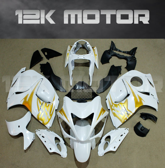 SUZUKI Hayabusa GSX1300R 2008-2018 White with Gold decals Fairing