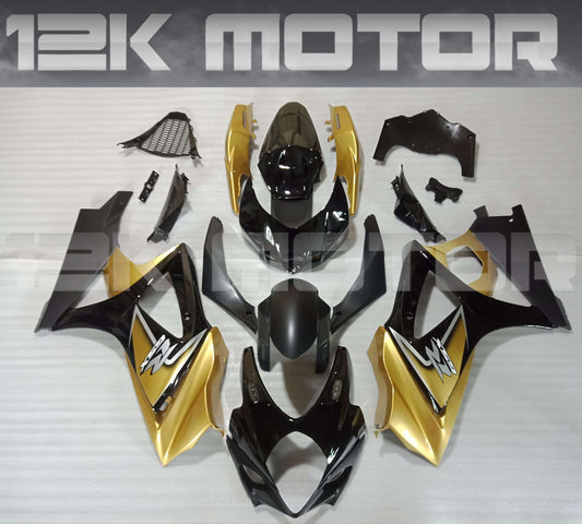 Black and Gold Design Fairing Kit for SUZUKI GSXR 1000 2007 2008