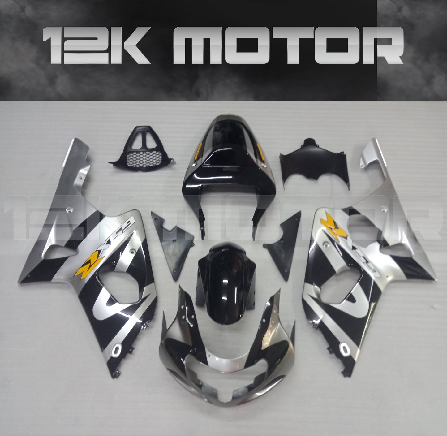 Silver Fairing fit for SUZUKI GSXR 1000  2000 2001 2002 Aftermarket Fairings Kit
