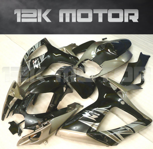 Black and Silver Fairing Fit For SUZUKI GSXR 600/750 2006 2007 Aftermarket Fairing Kit