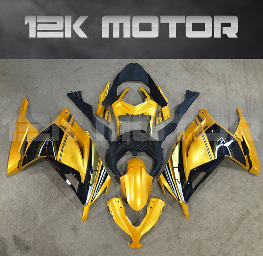 Ninja 300 2013 - 2017 Yellow Black Fairing kit set