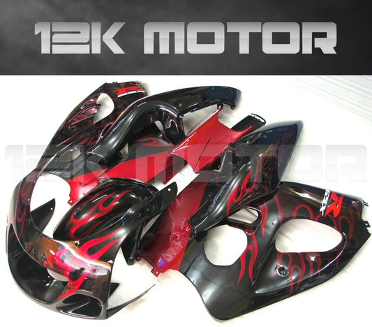 Red Flame Fairing Kit For SUZUKI GSXR 600 GSX-R 750 1996-1999