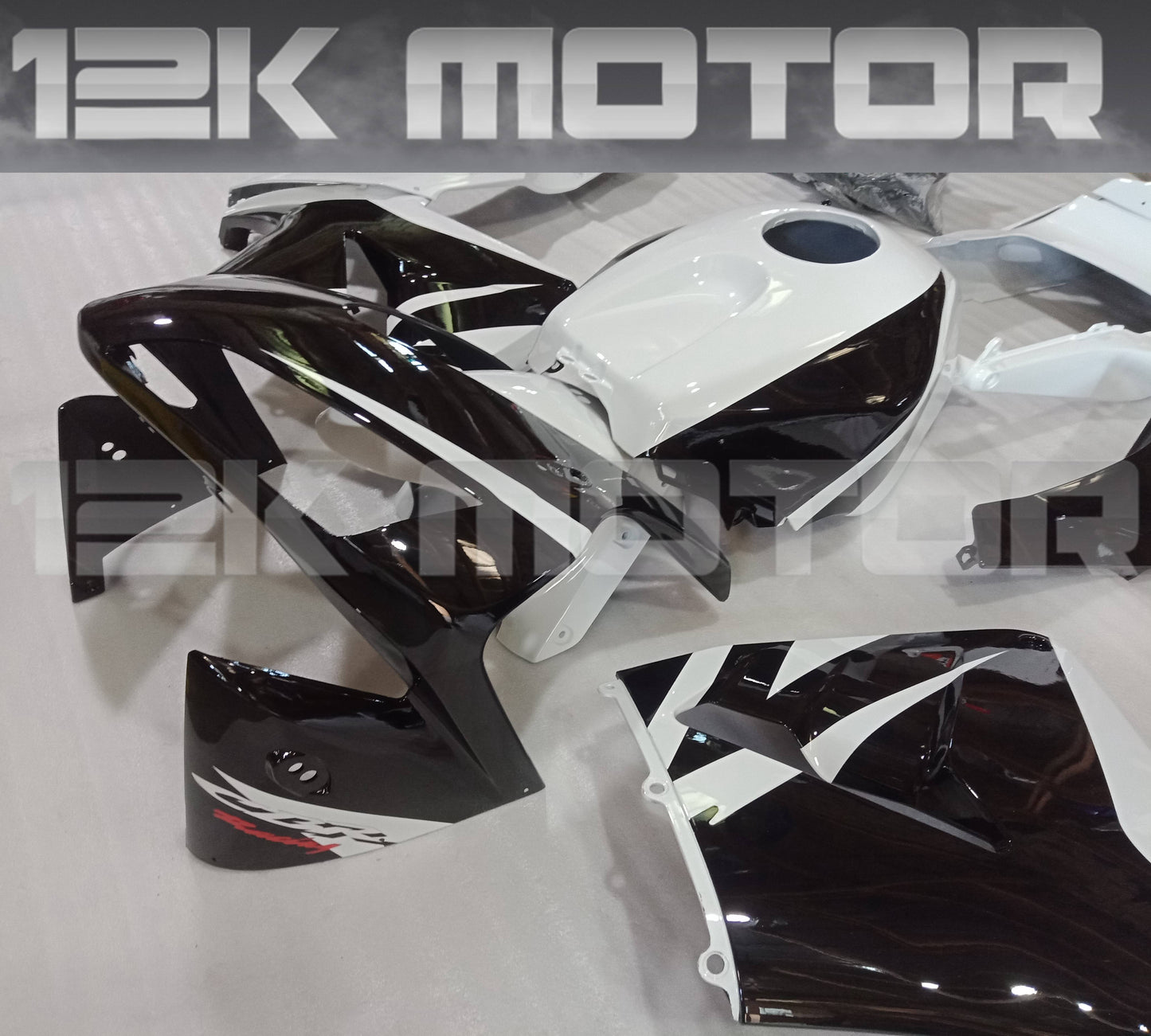 Black White Fairing Kit Fit for HONDA CBR600RR F5 2003 2004