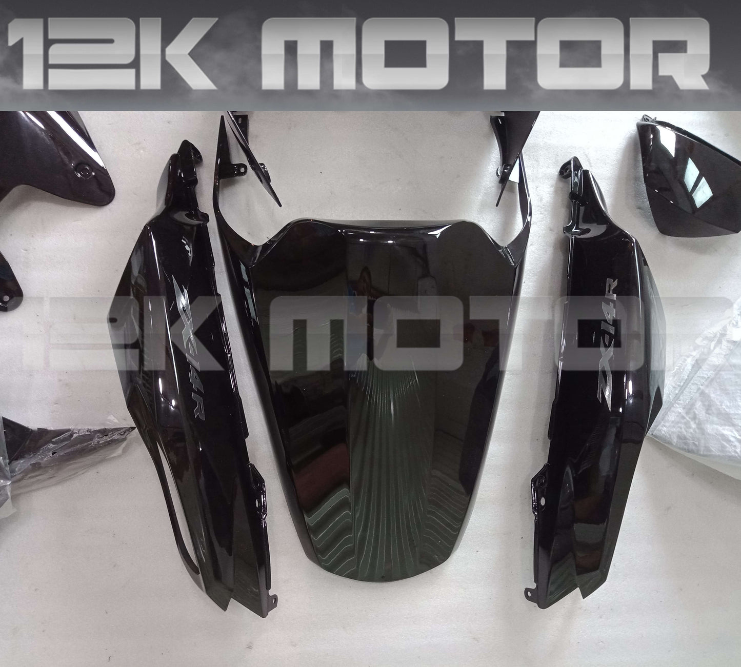 Black With Red Trim Fairing Kit For KAWASAKI ZX-14R 2012-2023
