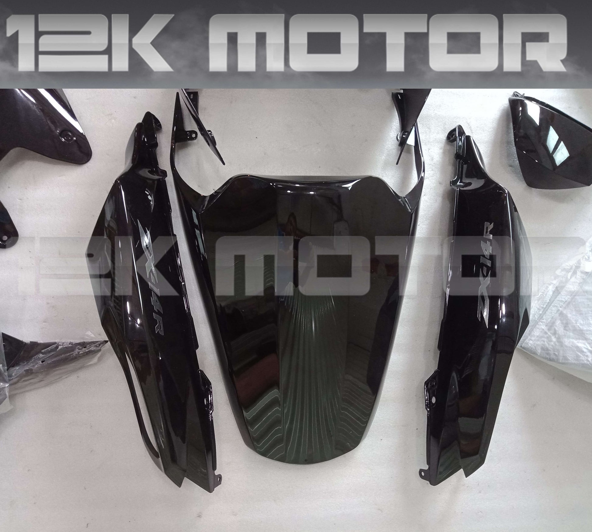 Black With Red Trim Fairing Kit For KAWASAKI ZX-14R 2012-2023
