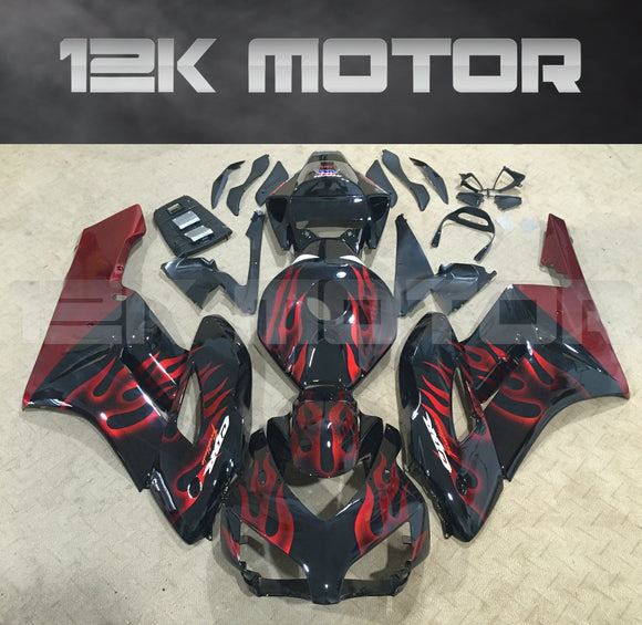 Black with Red Flame Fairing fit for HONDA CBR1000RR 2004 2005 Aftermarket Fairing Kits
