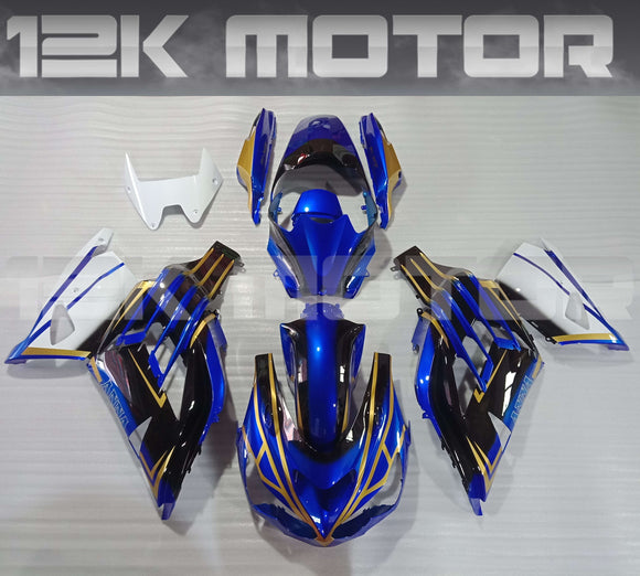 Blue Gold Black Fairing Kit For KAWASAKI ZX14R 2012-2023