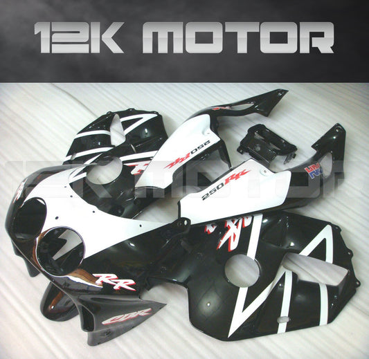 CBR250RR fairings / MC22 fairings 1990-1999 Honda Black White Fairing Set