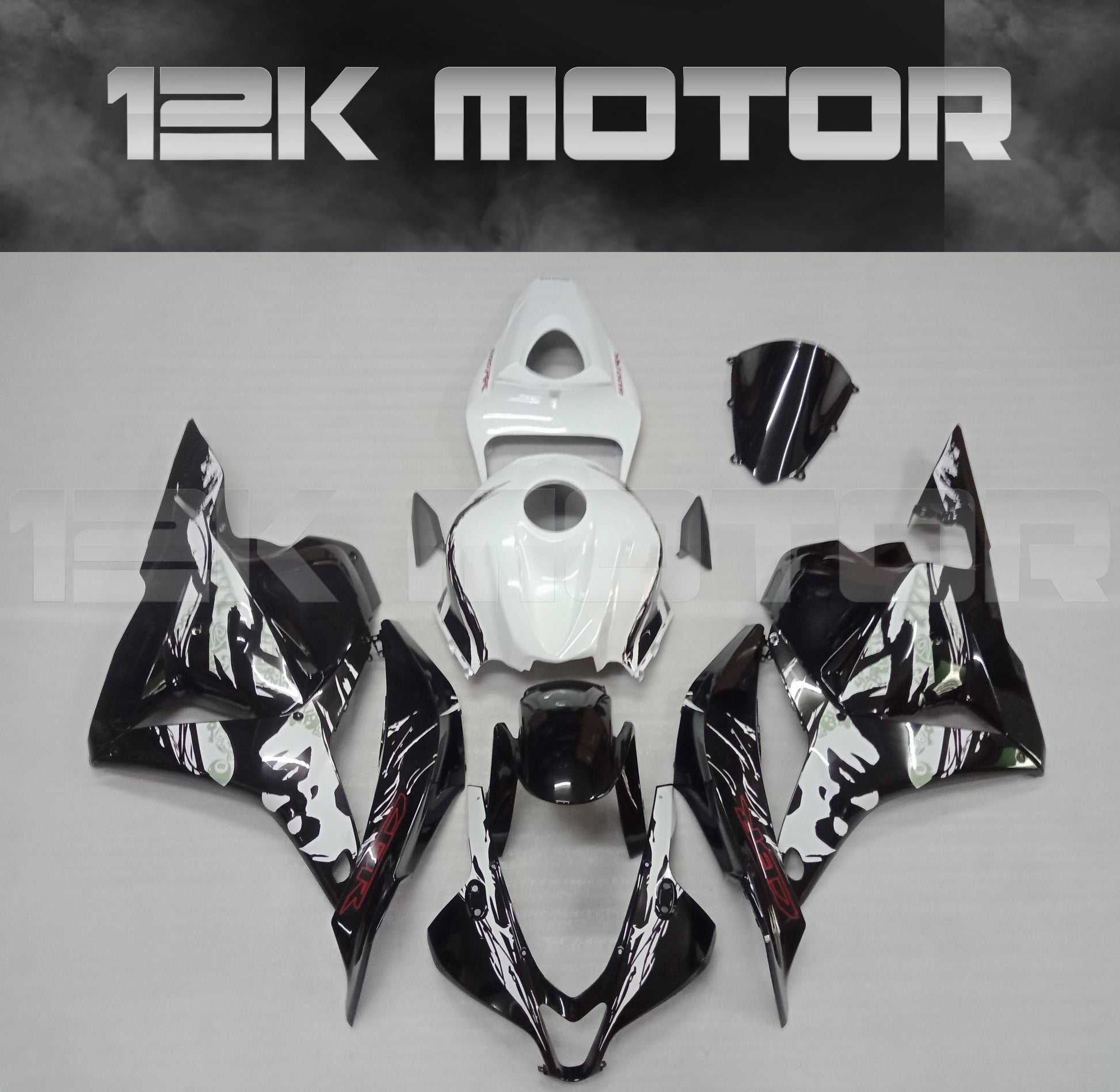 Fairing fit for HONDA CBR600RR 2009-2012 Black And White design Aftermarket Fairing Kit