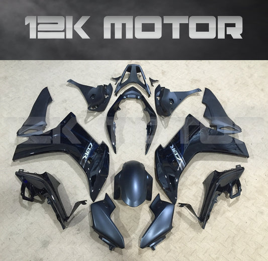 Aftermarket black fairing kit set for HONDA CBR600F, displayed on a neutral background.