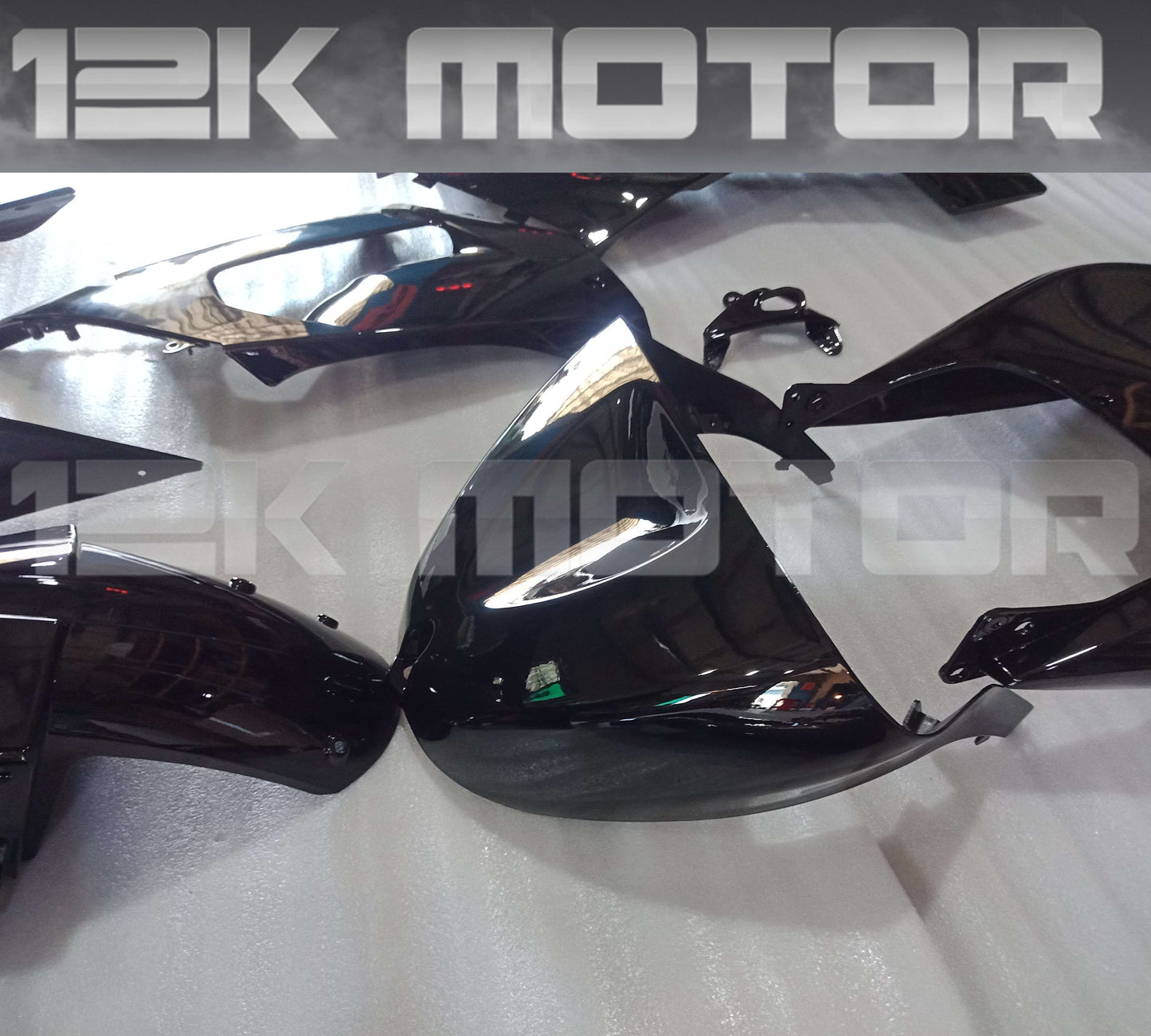 For KAWASAKI ZX6R Black Fairing Kit 2005 2006