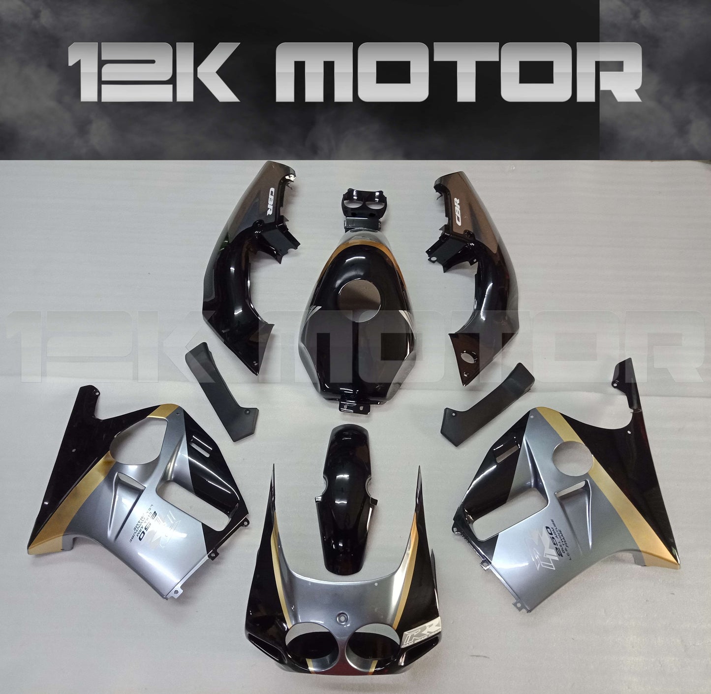 Gold Black Fairing For HONDA CBR250RR CBR250 MC19 1988 1989