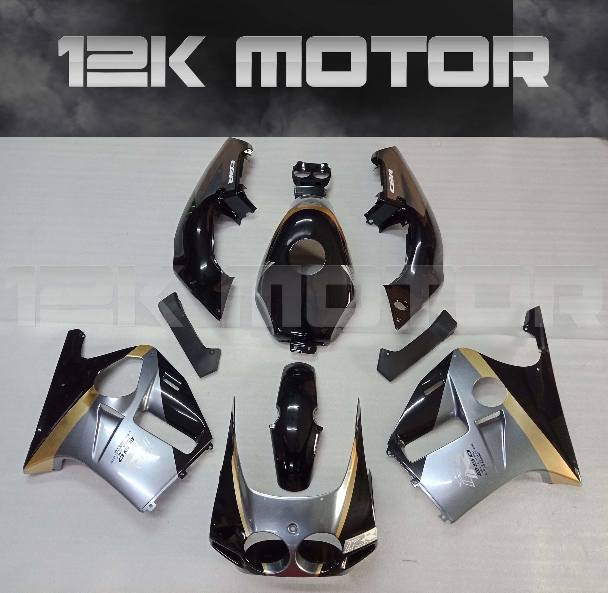 Gold Black Fairing For HONDA CBR250RR CBR250 MC19 1988 1989