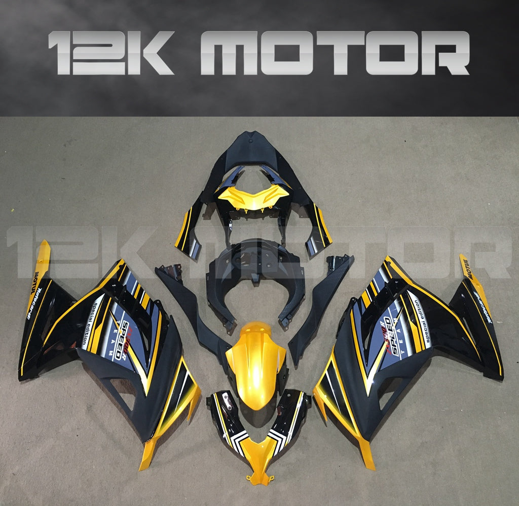 Fairing Ninja R Gold Black Fairing Kit For Kawasaki Ninja 300R Fairings 2013 2014 2015 ...