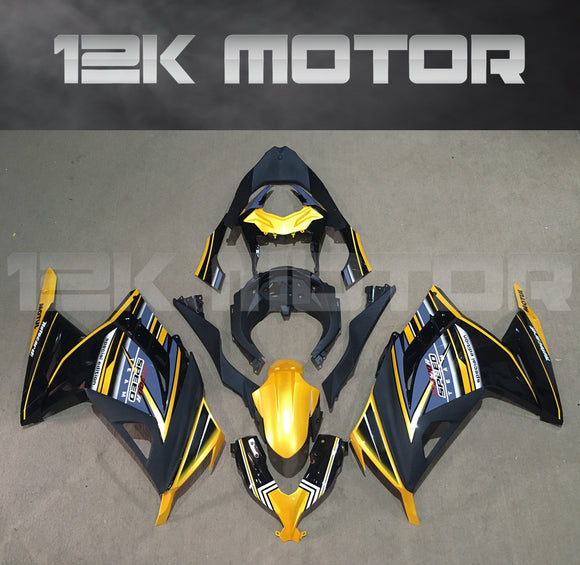 Gold Black Fairing Kit For Kawasaki Ninja 300R Fairings 2013 2014 2015 2016 2017 Aftermarket