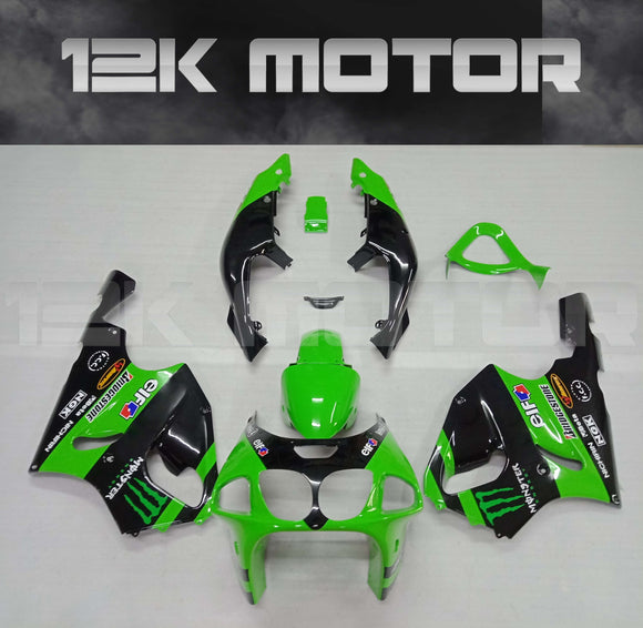 Green Black Fairing Kit Fit KAWASAKI ZX-7R 1996 - 2003