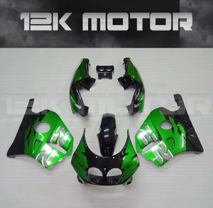 Green and Silver Chrome Fairing Kit for HONDA CBR250 MC22 MC 22 1990-1999