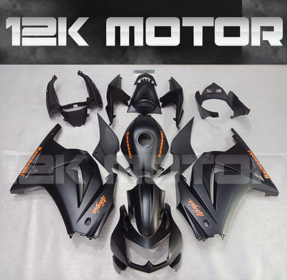 Matt Black with Orange Design Fairing Kit for Kawasaki Ninja 250 EX250 2008 2009 2010 2011 2012