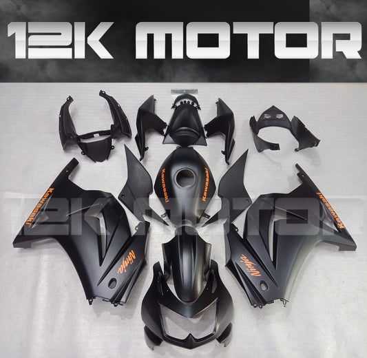 Matt Black with Orange Design Fairing Kit for Kawasaki Ninja 250 EX250 2008 2009 2010 2011 2012