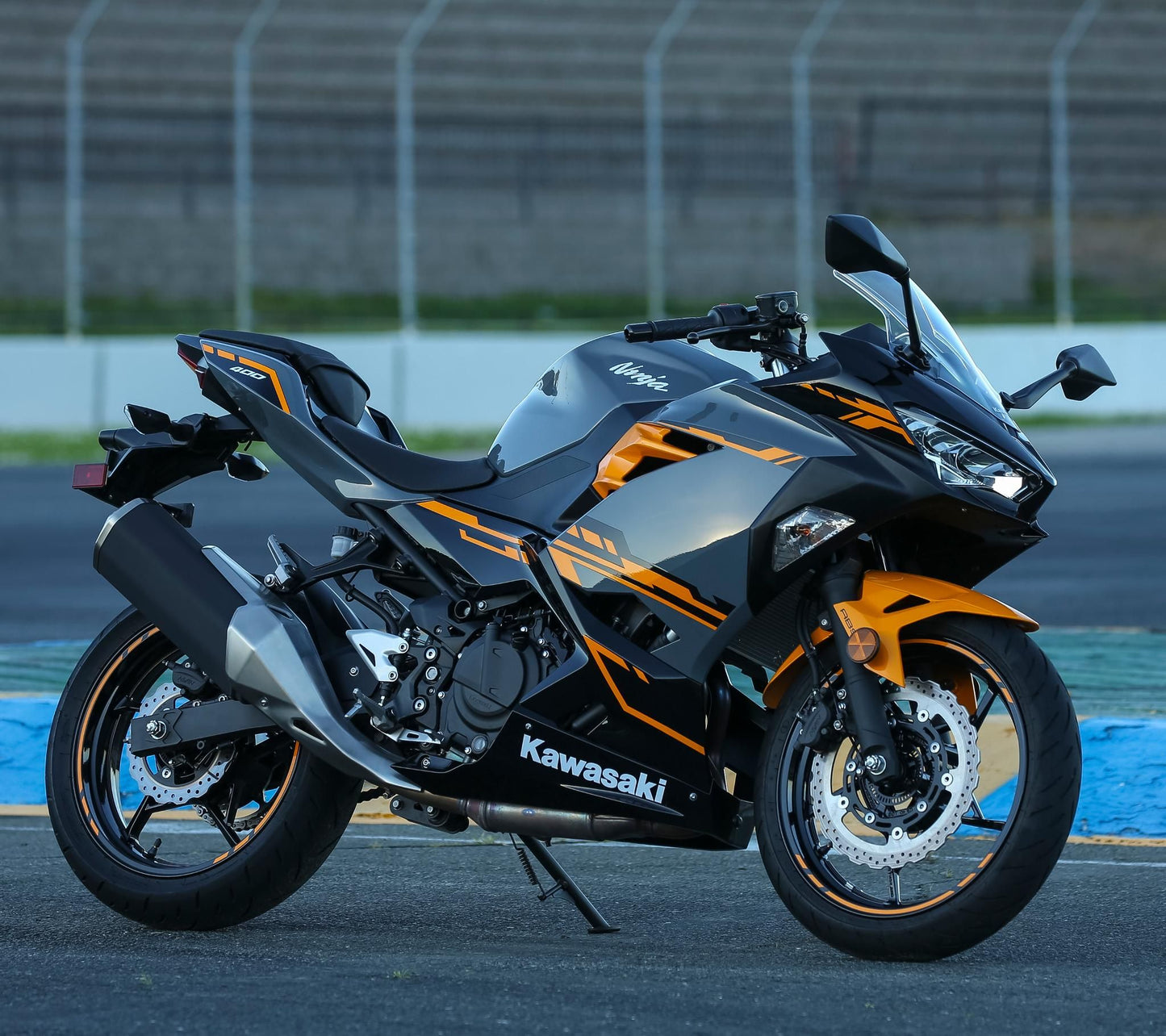 Ninja 400 Fairings Orange Grey for Kawasaki Ninja 400 Fairing Kit 2018 - 2023