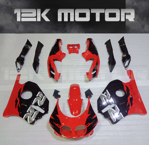 Red and Black Fairing Kit for HONDA CBR250 MC22 MC 22 1990-1999