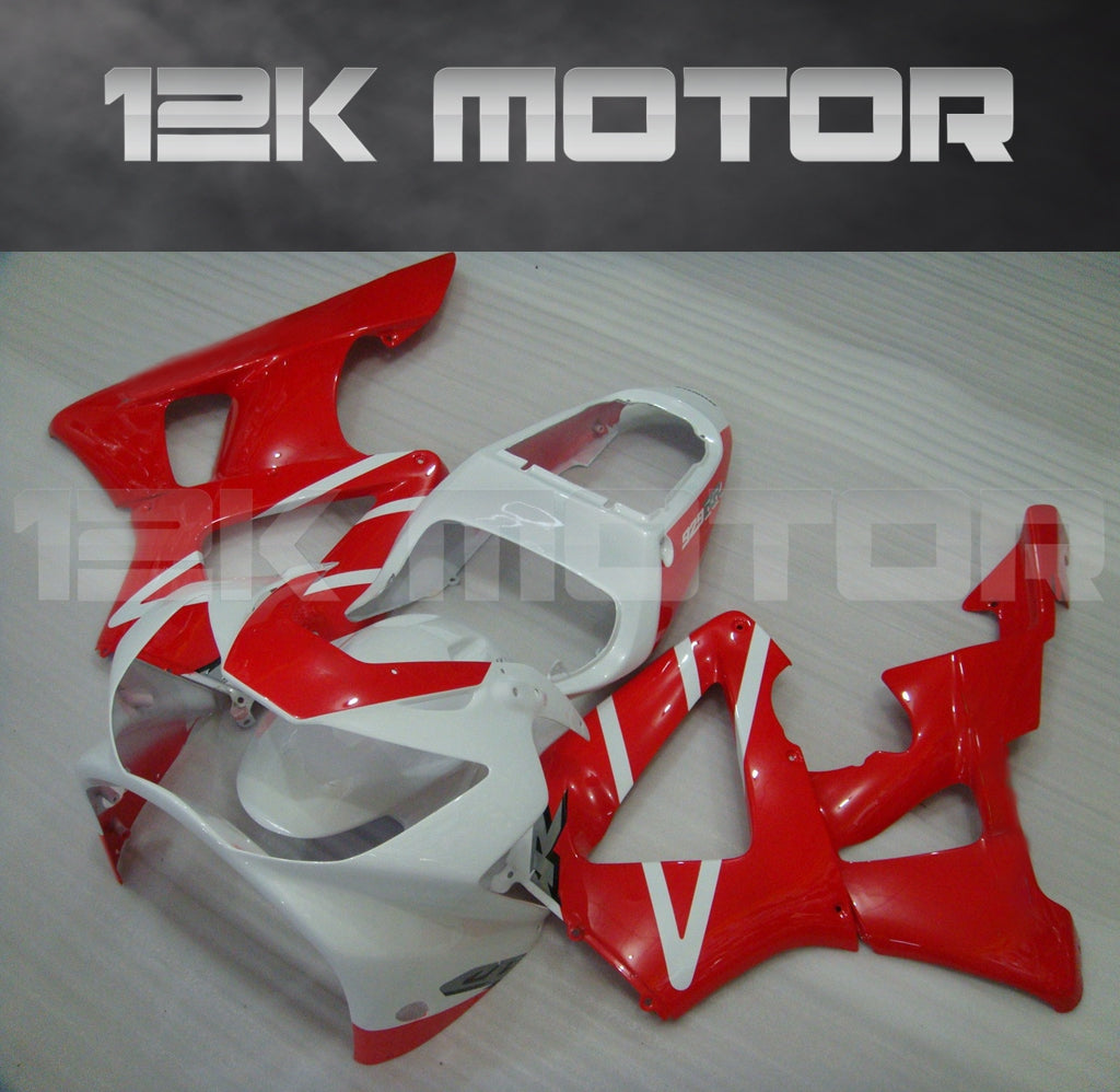 Aftermarket fairing kit for HONDA CBR929RR motorcycle, featuring red and white panels, with the 12K Motor logo.