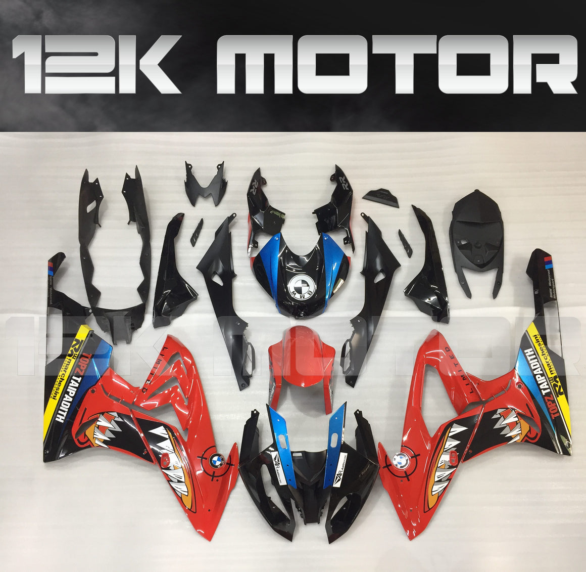 BMW S1000RR Fairings 2015 2016 2017 2018 2018 Red Shark Fairing Kits