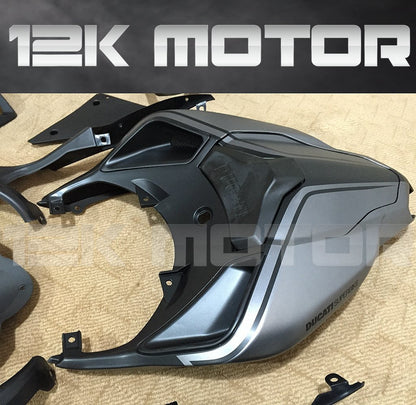 Ducati 848/1098/1198 Satin Black and Silver Fairing | 12K MOTOR