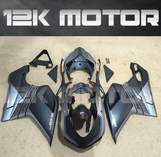 Ducati 848/1098/1198 Satin Black and Silver Fairing | 12K MOTOR