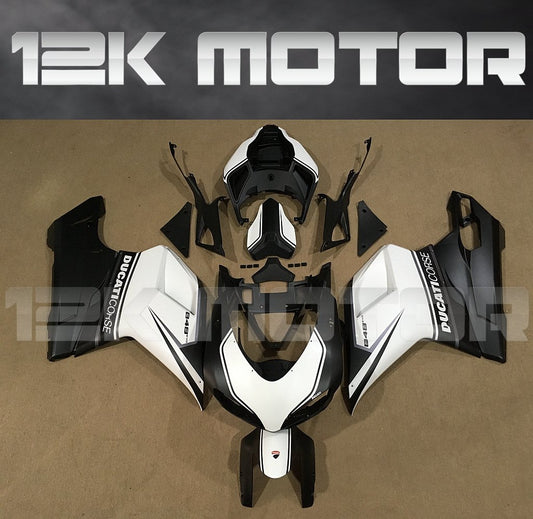 Ducati 848/1098/1198 Satin Black and White Fairing | 12K MOTOR
