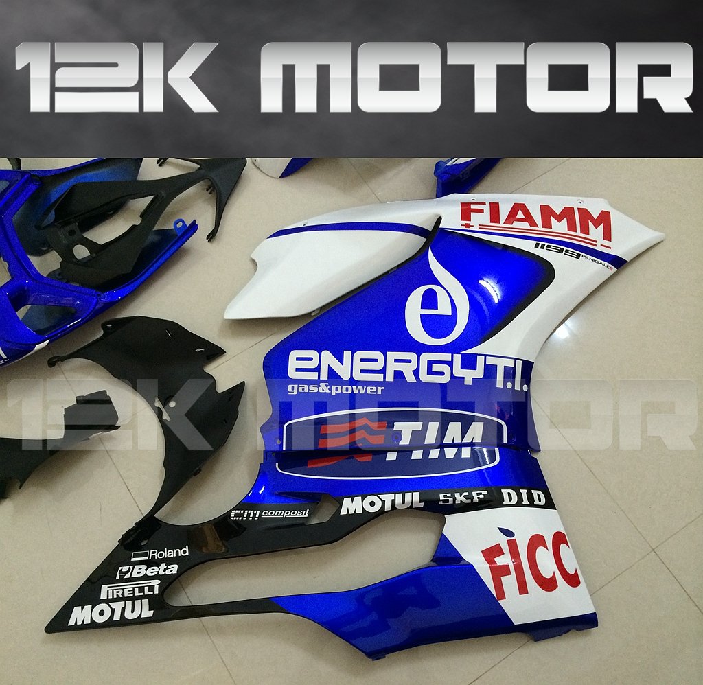 Ducati 899/1199 Fairing Blue FIAMM Design | 12K MOTOR