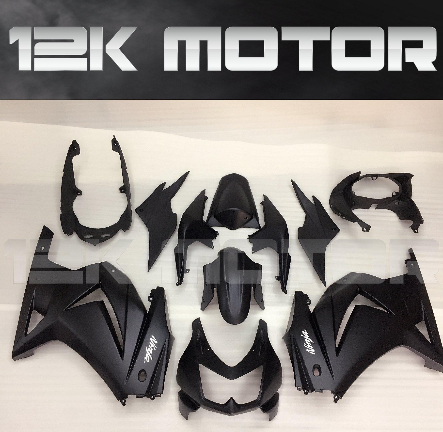 KAWASAKI Ninja 250 2008-2012 Matt Black Fairing | 12K MOTOR
