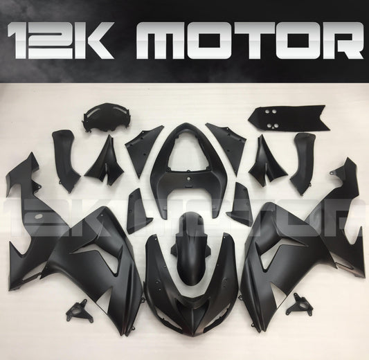 KAWASAKI ZX10R 2006 2007 Matt Black Fairing | 12K MOTOR