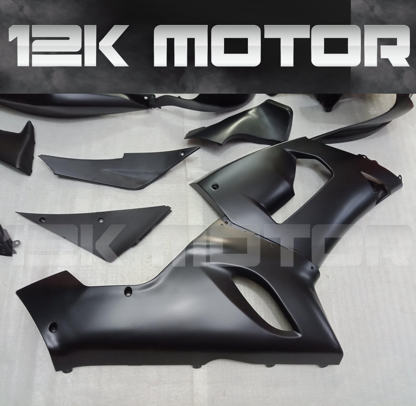 KAWASAKI ZX6R 2005 2006 Matt Black Fairing | 12K MOTOR